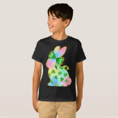 A Rainbow Rabbit With Green Bow And Shamrock St Pa T-Shirt (Vorne ganz)