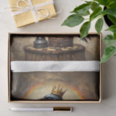 A Rainbow Raven King of Chess - Tissue Paper Seidenpapier (Geschenk)