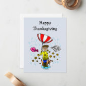 A Rainy Thanksgiving Day Mitteilungskarte (Vorderseite/Rückseite Beispiel)