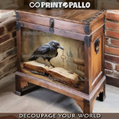 A raven and the key to knowledge seidenpapier