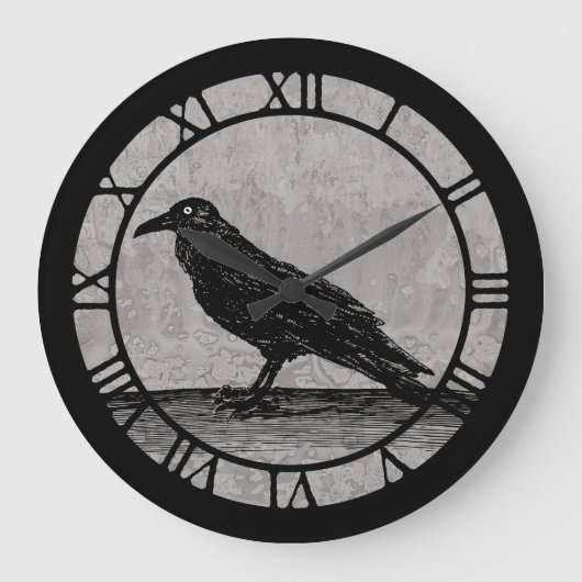 A Raven Große Wanduhr (Vorderseite)