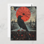 A Raven Postkarte (Vorne/Hinten)