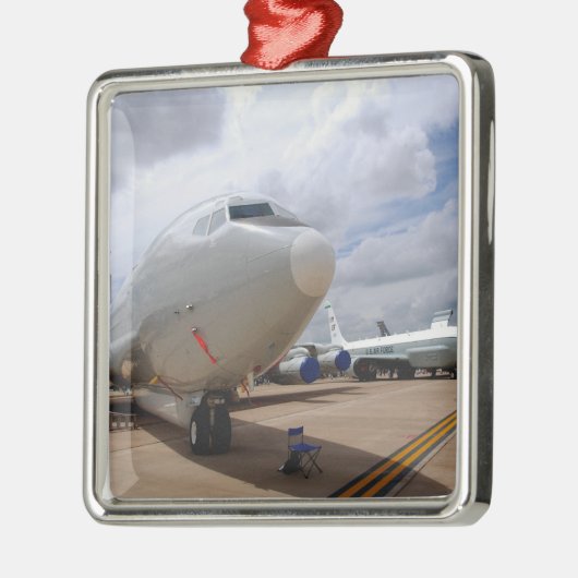 A RC-135V/W Rivet Joint Aviation Silbernes Ornament (Links)