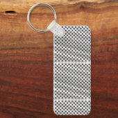 A rectangular keychain with a metal ring schlüsselanhänger (Vorderseite)