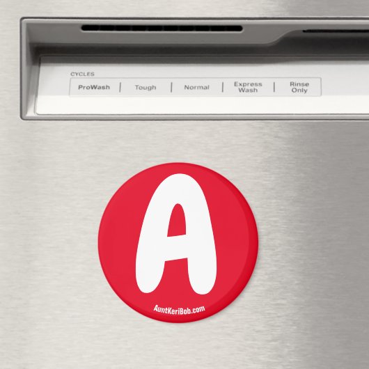 A Red Refrigerator Magnet (In Situ (Geschirrspüler))