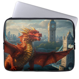 A Red Scottish Dragon Warms London Laptopschutzhülle