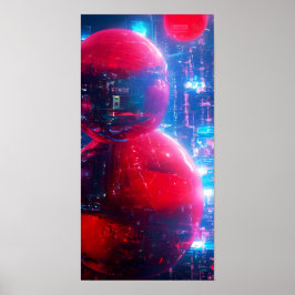 A Red Sphere 57 - A.I. Poster