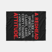 A Redhead Is Like A Srts Car Cly Sy Curvy Chis Fleecedecke (Vorderseite (Horizontal))