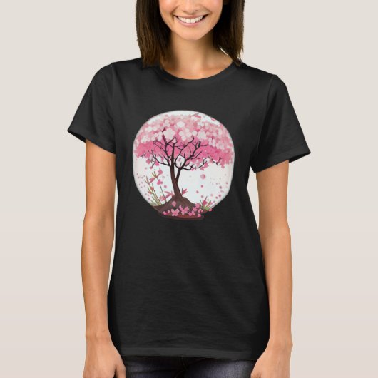 A Refreshing and Enchanting Cherry Blossom Globe T-Shirt (Vorderseite)
