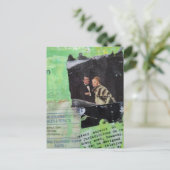 A Retro Couple Mixed Media Collage Postkarte (Stehend Vorderseite)