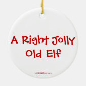 A Right Jolly Old Elf Keramik Ornament (Hinten)
