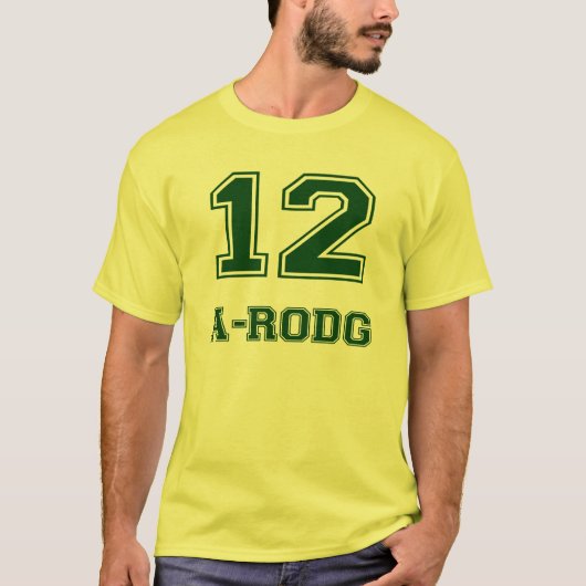 A-Rodg #12 - Gelb T-Shirt (Vorderseite)
