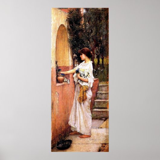 A Roman Offering by John William Waterhouse Poster (Vorne)