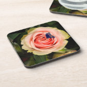 A rose and a butterfly getränkeuntersetzer (Linke Seite)