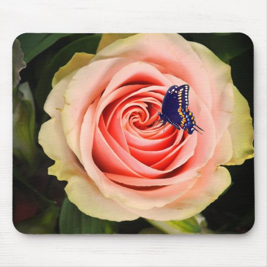 A rose and a butterfly mousepad (Vorne)