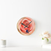 A rose and a butterfly runde wanduhr (Zuhause)