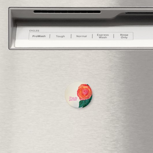 A Rose For Your Heart Magnet (In Situ (Geschirrspüler))