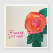 A Rose For Your Heart Magnetkarte (Vorderseite)