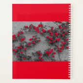 a roses climb on a brick wall on planner planer (Rückseite)