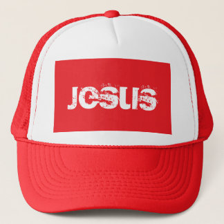 a Roter Jesus Truckerkappe