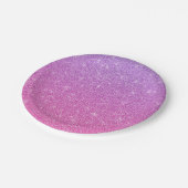 A round plate with a gradient purple to pink pappteller (Schrägansicht)