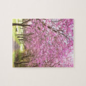 a row of cherry blossom trees puzzle (Horizontal)