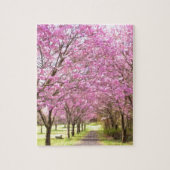 a row of cherry blossom trees puzzle (Vertikal)