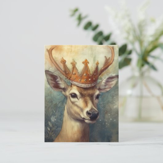 A Royal Deer Postkarte (Stehend Vorderseite)