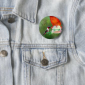 A Ruby Throated Hummingbird Button (Beispiel)