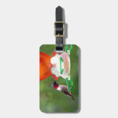 A Ruby Throated Hummingbird Gepäckanhänger (Vorderseite vertikal)