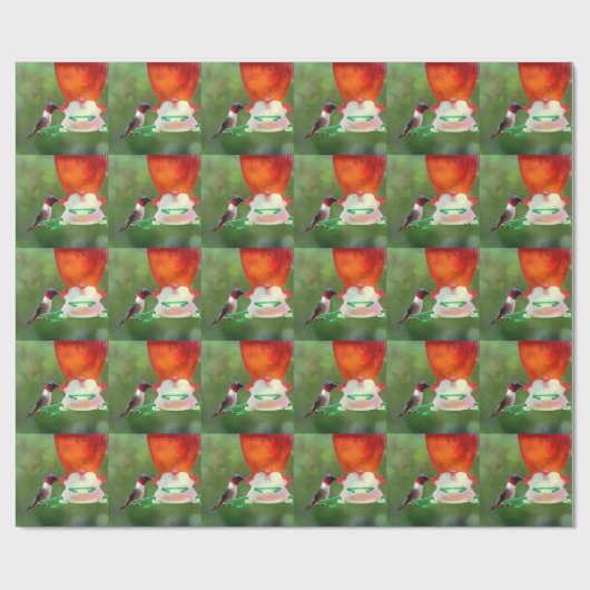 A Ruby Throated Hummingbird Geschenkpapier (Flach)