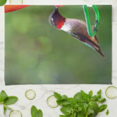 A Ruby Throated Hummingbird Geschirrtuch (Gefaltet)