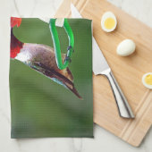 A Ruby Throated Hummingbird Geschirrtuch (Viertel Falte)