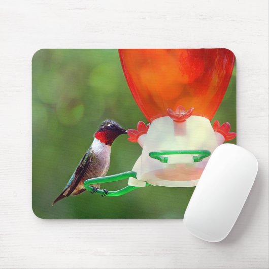 A Ruby Throated Hummingbird Mousepad (Mit Mouse)