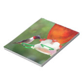 A Ruby Throated Hummingbird Notizblock (Rotiert)