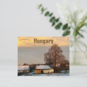 A Rural Scene in Hungary at Dawn Postkarte (Stehend Vorderseite)