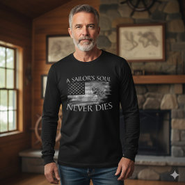 A Sailor’s Soul Never Dies Nautical Skull S-Tshirt T-Shirt