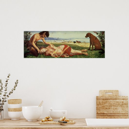 A Satyr Trauert über eine Nymph, c.1495 Poster (Küche)