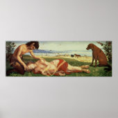 A Satyr Trauert über eine Nymph, c.1495 Poster (Vorne)