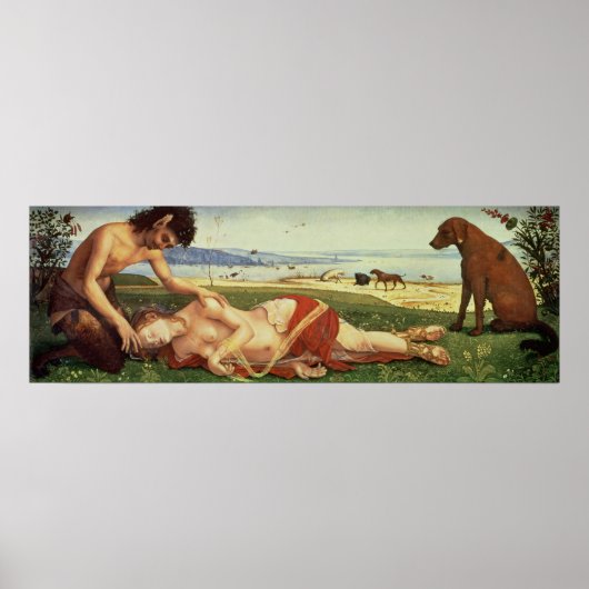 A Satyr Trauert über eine Nymph, c.1495 Poster (Vorne)