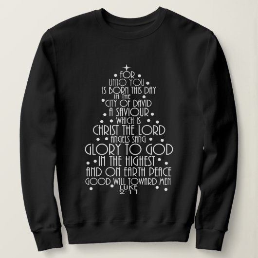 A Savior is Born Luke 2-11 Christmas Tree Shirts (Design vorne)