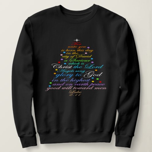 A Savior is Born Luke 2-11 Christmas Tree Shirts (Design vorne)