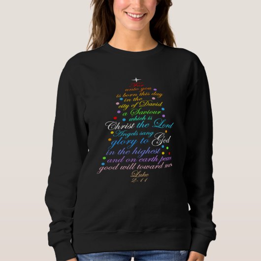 A Savior is Born Luke 2-11 Christmas Tree Shirts (Vorderseite)