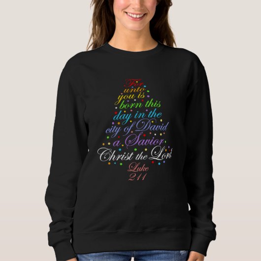 A Savior is Born Luke 2-11 Christmas Tree Shirts (Vorderseite)