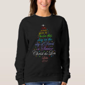 A Savior is Born Luke 2-11 Christmas Tree Shirts (Vorderseite)