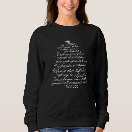 A Savior is Born Luke 2-11 Christmas Tree Shirts (Vorderseite)