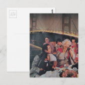 A Scenic Dinner at the Bridge at Night Postcard Postkarte (Vorne/Hinten)