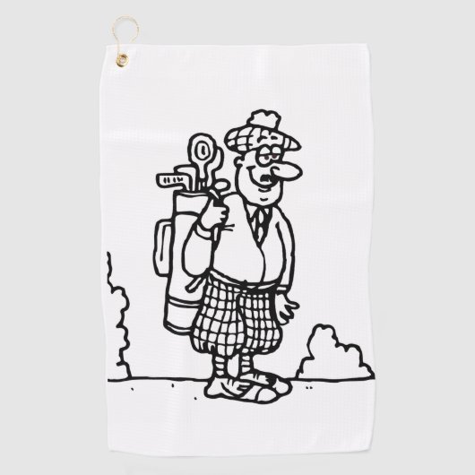 A Scottish Golfer Golfhandtuch (Vorderseite)