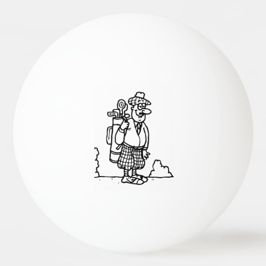 A Scottish Golfer Tischtennisball (Vorderseite)