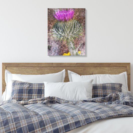A Scottish Thistle Leinwanddruck (Insitu (Schlafzimmer))